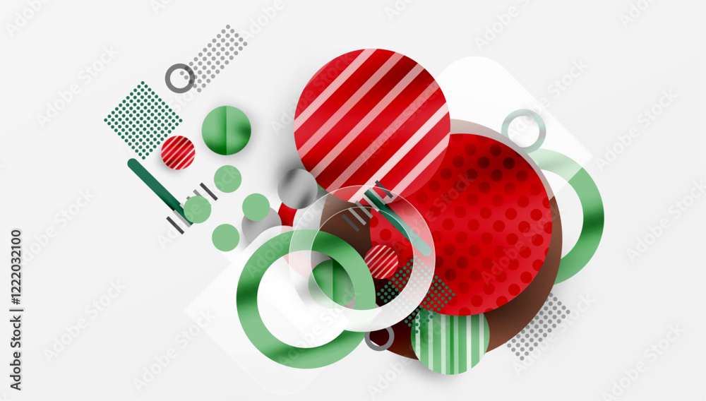 Fototapeta premium Abstract Geometric Background with Overlapping Transparent Shapes