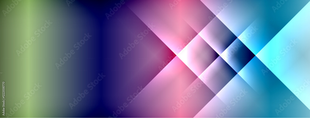 Fototapeta premium Dynamic shadow lines with gradient colors geometric background
