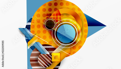 Dynamic complex geometric abstract background