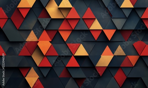 Abstract background, geometric texture design, modern pattern with triangles, vector illustration, Generative AI