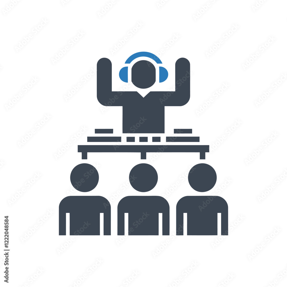 DJ Party Crowd Icon