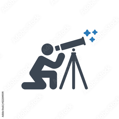 Stargazing Telescope Icon