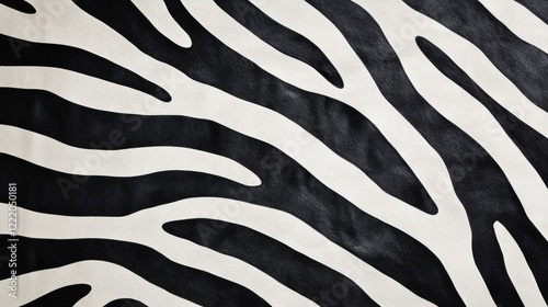 Animal print wallpaper in bold zebra stripes with a chic black-and-white contrast