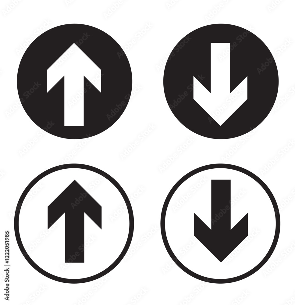 Up and down arrow vector isolated Up and down arrow vector isolated