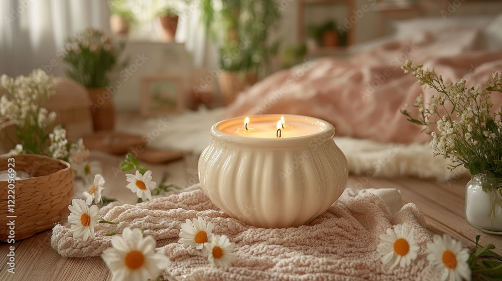 Serene Candlelight: A Cozy Home Atmosphere Serene Candlelight: A Cozy Home Atmosphere