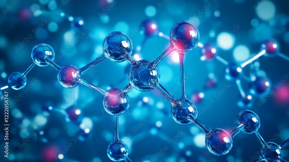Vector illustration of molecular structure with connected lines and dots, representing technology, digital data, and communication in a futuristic blue background
Vector illustration of molecular structure with connected lines and dots, representing technology, digital data, and communication in a futuristic blue background