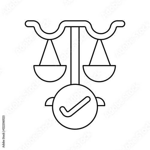 Corporate Laws line  icon with white background vector stock illustration
