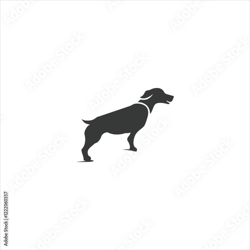 Drawing Barking Dog logo vector