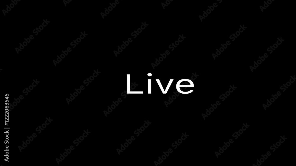 Animation of red live record symbol. Black background overlay.
Animation of red live record symbol. Black background overlay.