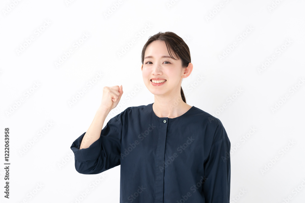 ガッツポーズ・女性 ガッツポーズ・女性