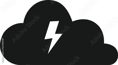 cloudy storm icon vector isolate
