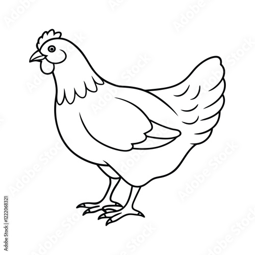 vector illustration of a chicken