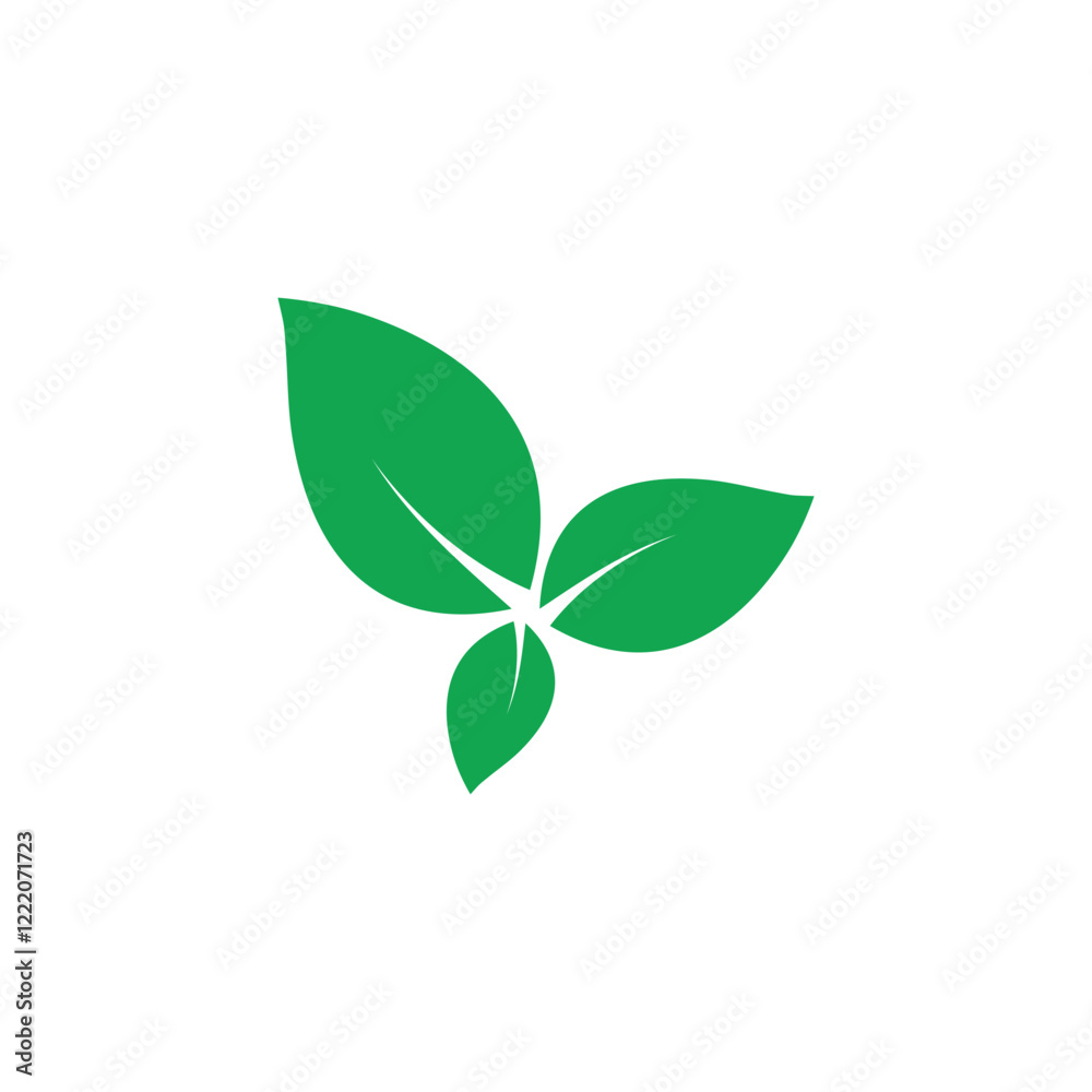 Green leaf logo vector template element symbol design Green leaf logo vector template element symbol design