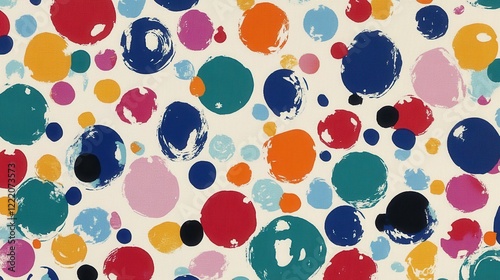 Abstract Colorful Circle Pattern.