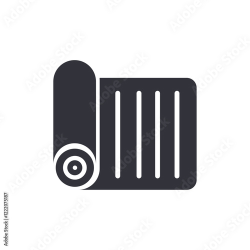 Gym towel solid icons, minimalist vector illustration ,simple transparent graphic element .Isolated on white background