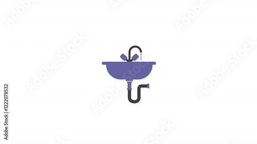 Wash Basin Vector Icon photo