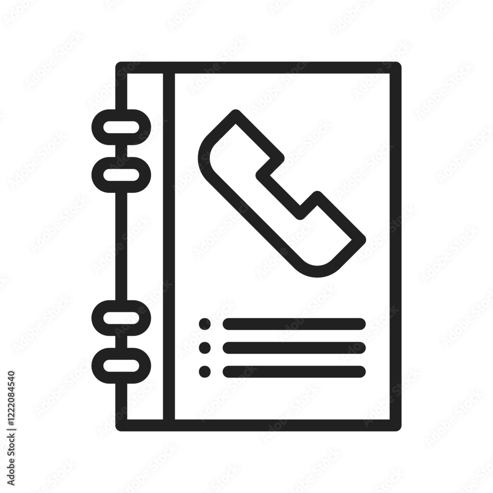 Phonebook icon vector image. Suitable for mobile apps, web apps and print media. Phonebook icon vector image. Suitable for mobile apps, web apps and print media.