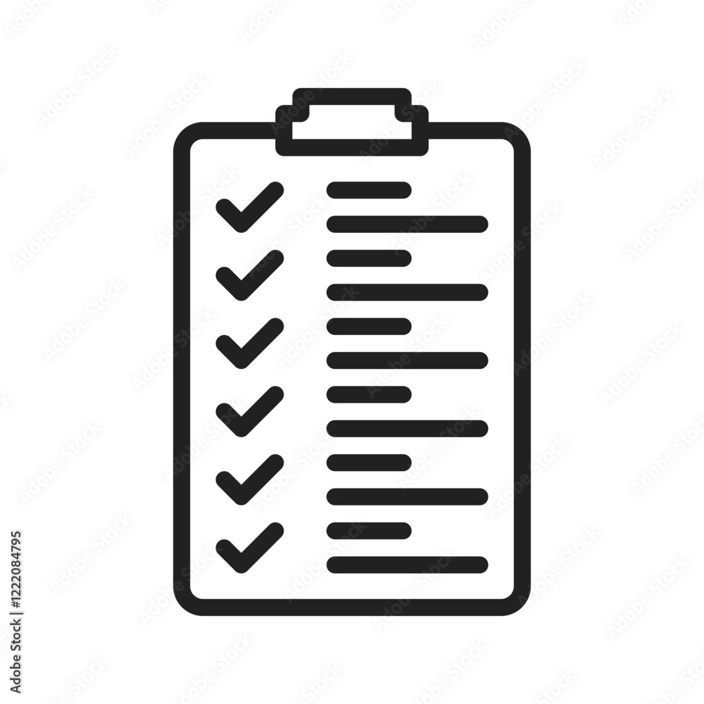 Checklist icon vector image. Suitable for mobile apps, web apps and print media. Checklist icon vector image. Suitable for mobile apps, web apps and print media.