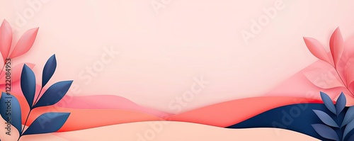 Clean design minimalist concept. A vibrant, abstract design featuring soft colors and organic shapes for creative projects.