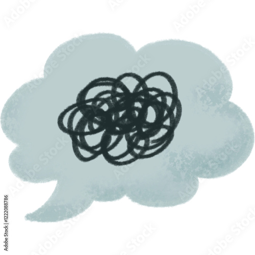 stressful anxiety mental health speech bubble