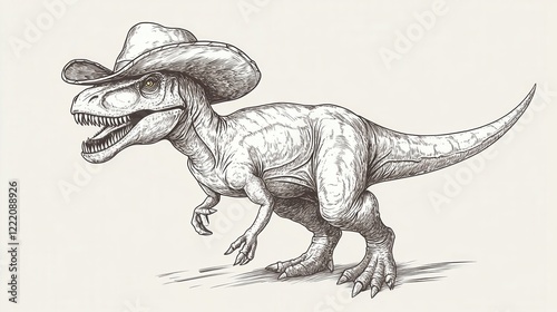 Rex in a Cowboy Hat Riding the Wild West Adventure
