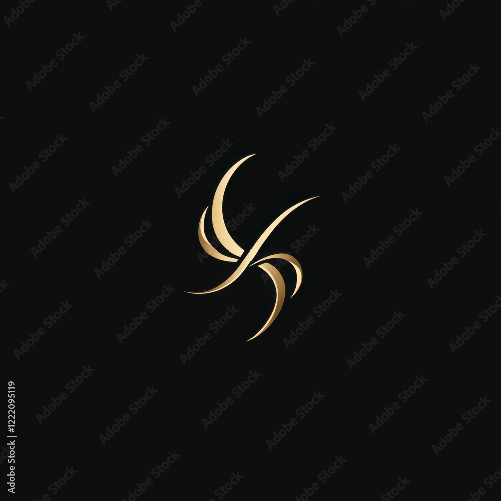 Elegant Gold Abstract Design on Black Background for Modern Aesthetic Elegant Gold Abstract Design on Black Background for Modern Aesthetic