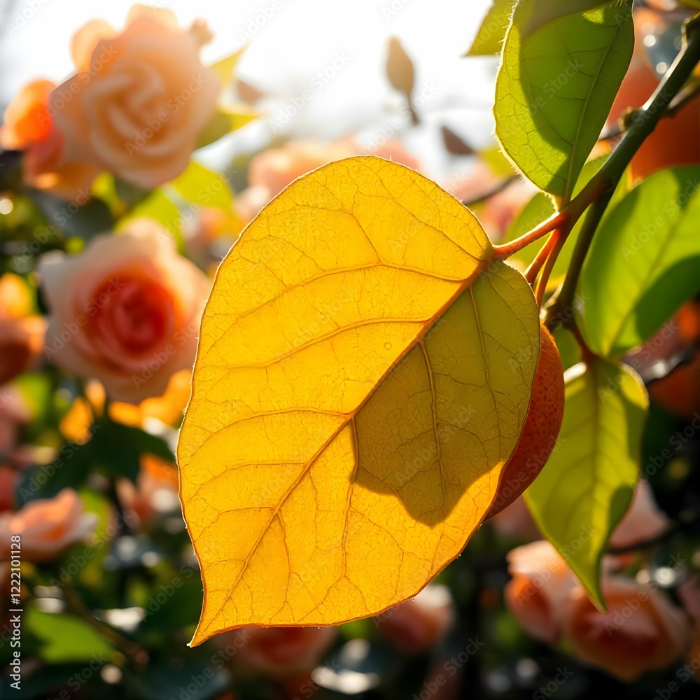 Obraz premium autumn leaves in the sun