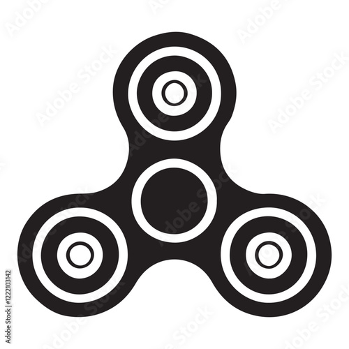Classic Fidget Spinner Silhouette Toy Icon