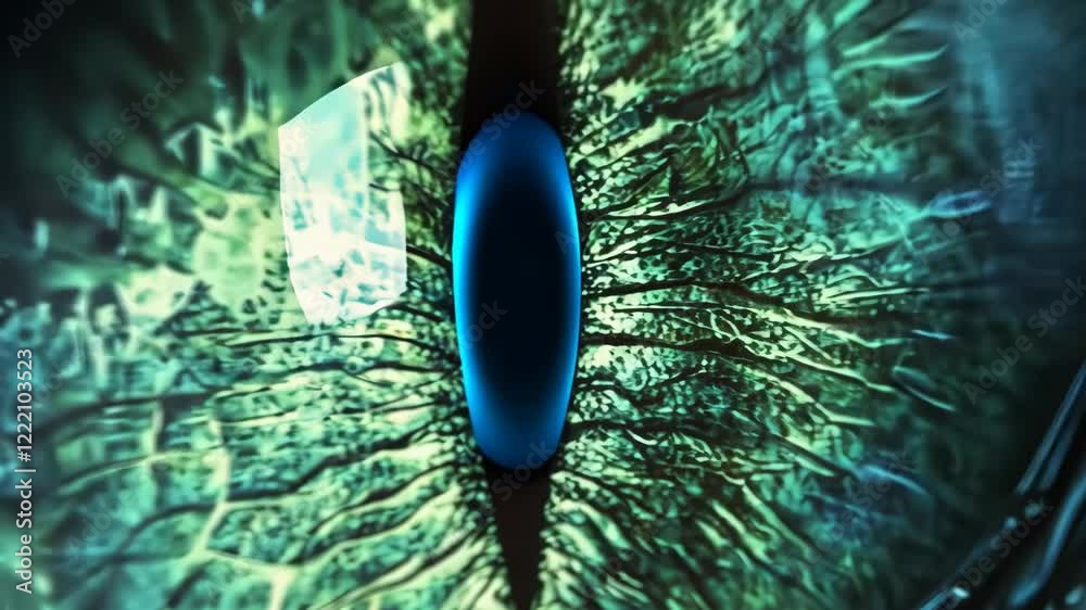 Close-Up of a Dragon's Eye in a Mystical Fantasy Style