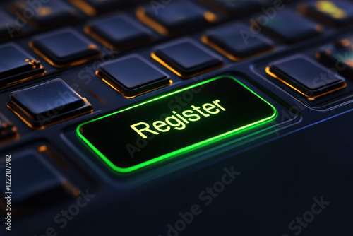 Register text on keyboard button. generative ai