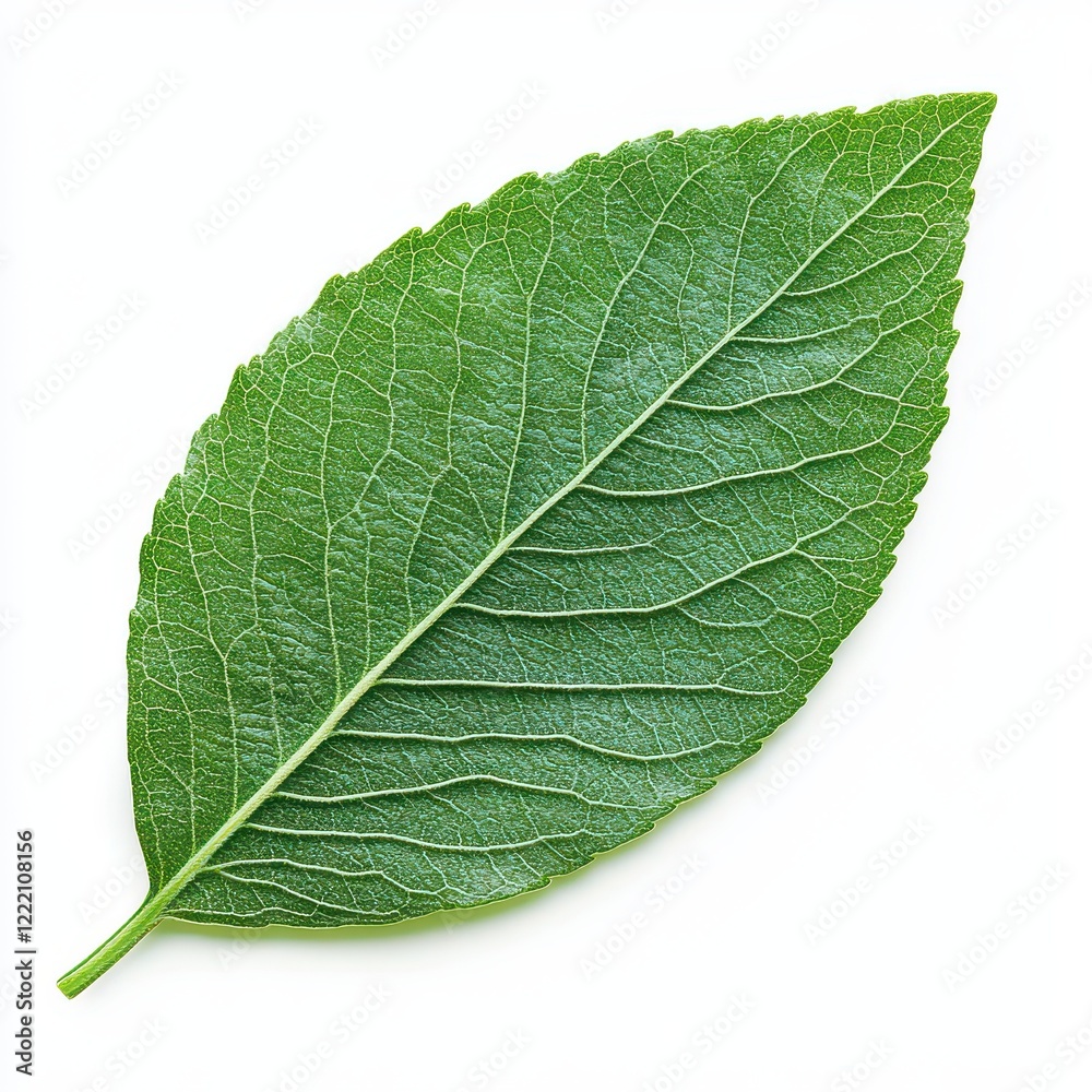 Obraz premium Green sage leaf isolated on white