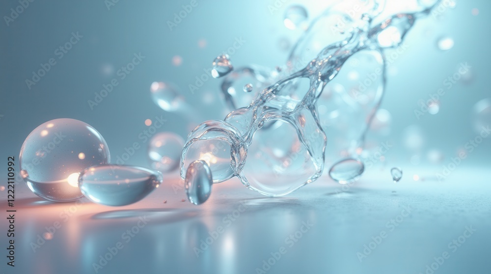 Abstract Glass Shape On Light Background Abstract Glass Shape On Light Background