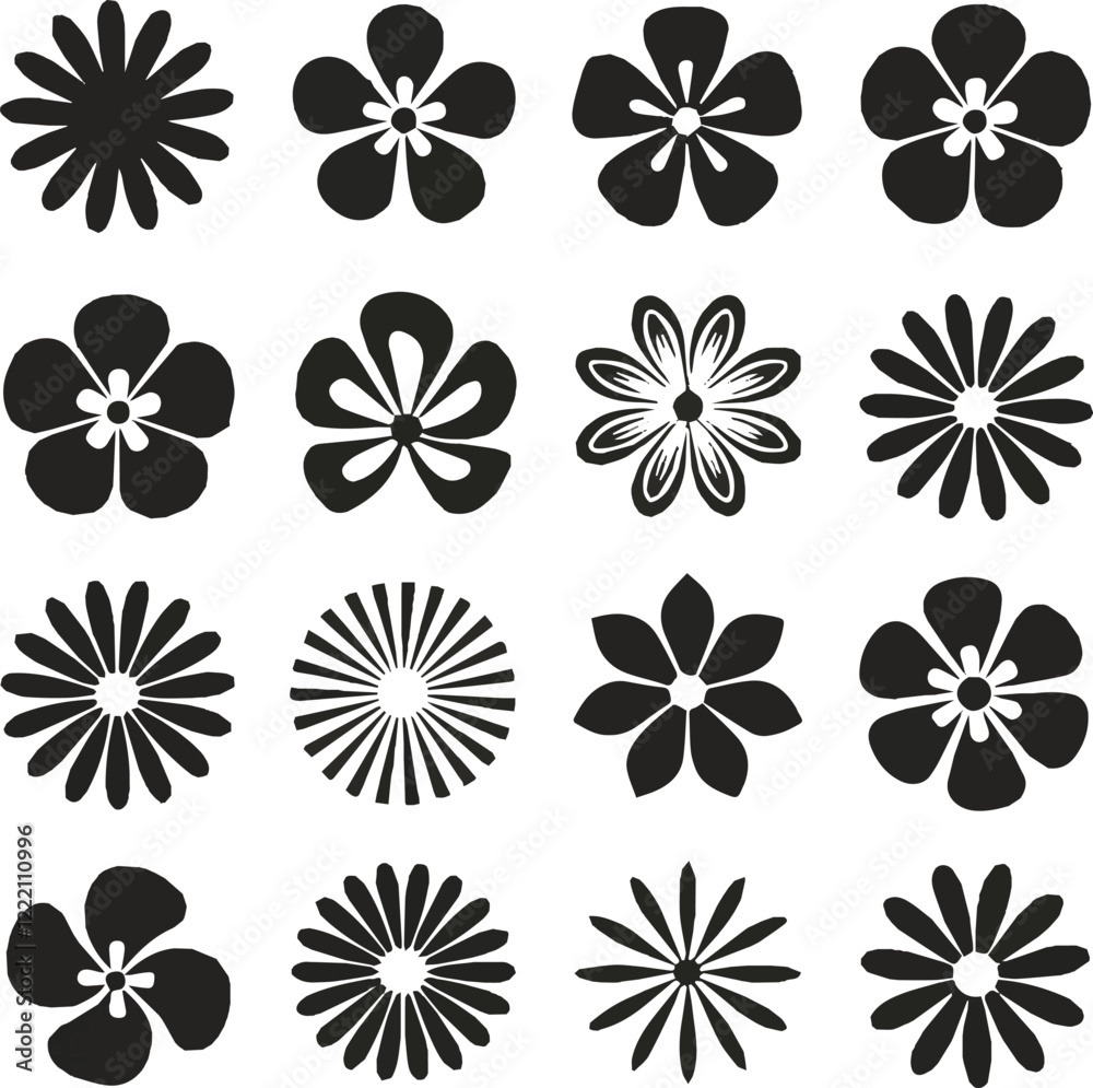 Flower icon set Flower icon set
