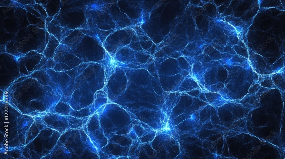 Abstract electric blue background with flowing, high-energy light streaks. Abstract electric blue background with flowing, high-energy light streaks.