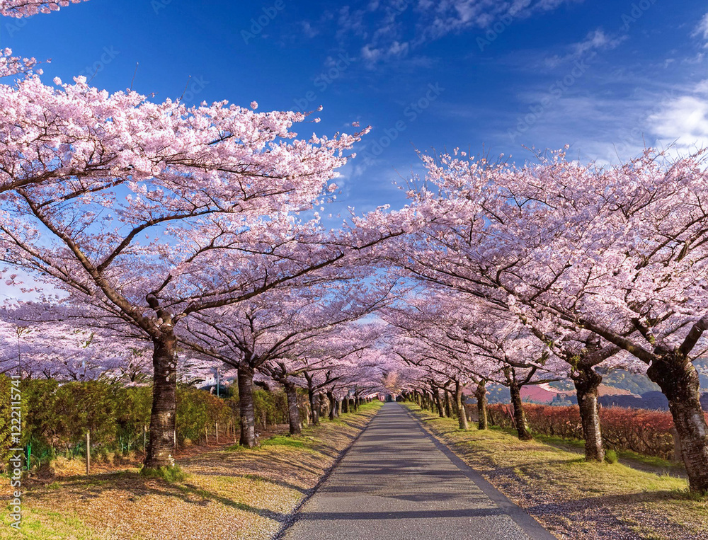 Naklejka premium Generated image 桜並木