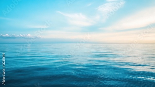 Wallpaper Mural Watercolor wallpaper blending serene ocean blue gradients with soft sky hues Torontodigital.ca