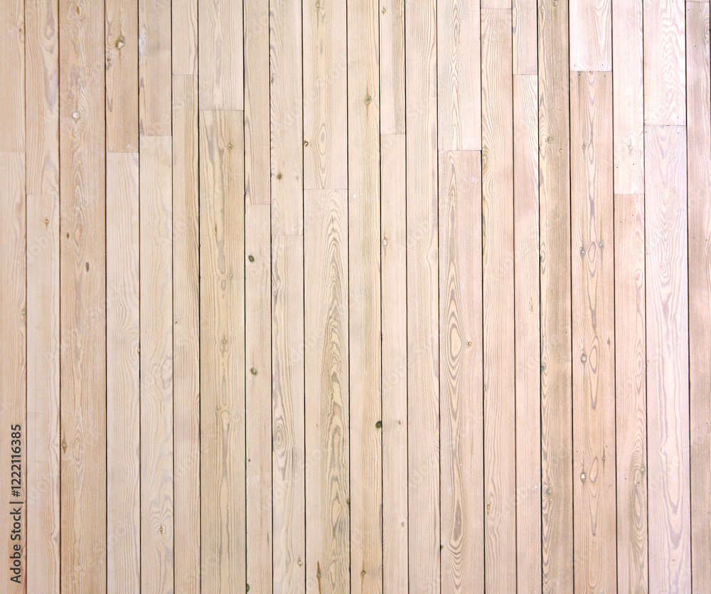 Fototapeta premium Texture of old wooden board of brown color. Horizontal or vertical background with retro wood planks. Wall with pine boards trim
