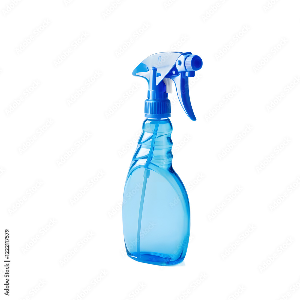 Clean vibrant blue spray bottle, perfect for cleaning products. Clean vibrant blue spray bottle, perfect for cleaning products.