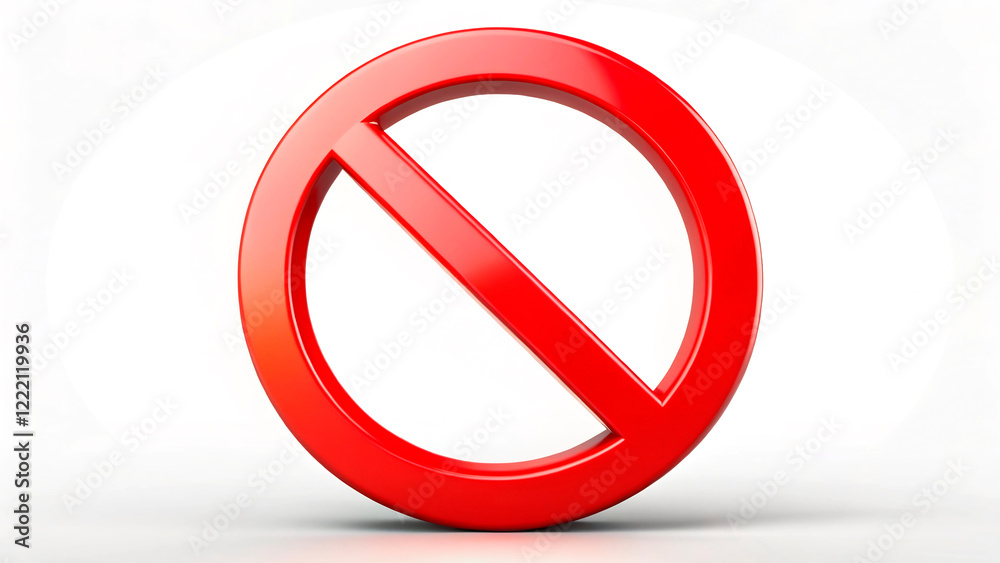 3d render of a forbidden sign not allowed 3d render of a forbidden sign not allowed