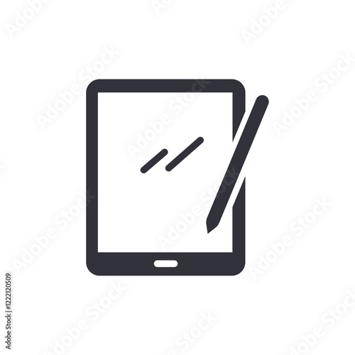 Tablet solid icons, minimalist vector illustration ,simple transparent graphic element .Isolated on white background