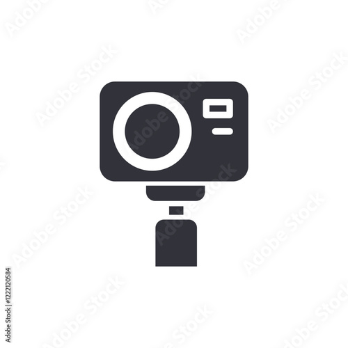 Action camera solid icons, minimalist vector illustration ,simple transparent graphic element .Isolated on white background