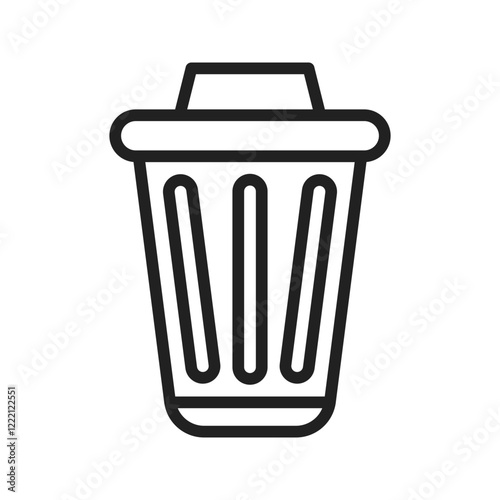 Trash Bin icon vector image. Suitable for mobile apps, web apps and print media.