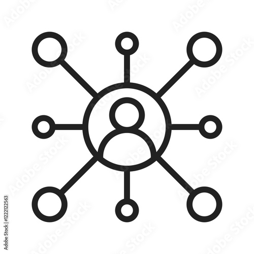 Social Network icon vector image. Suitable for mobile apps, web apps and print media.