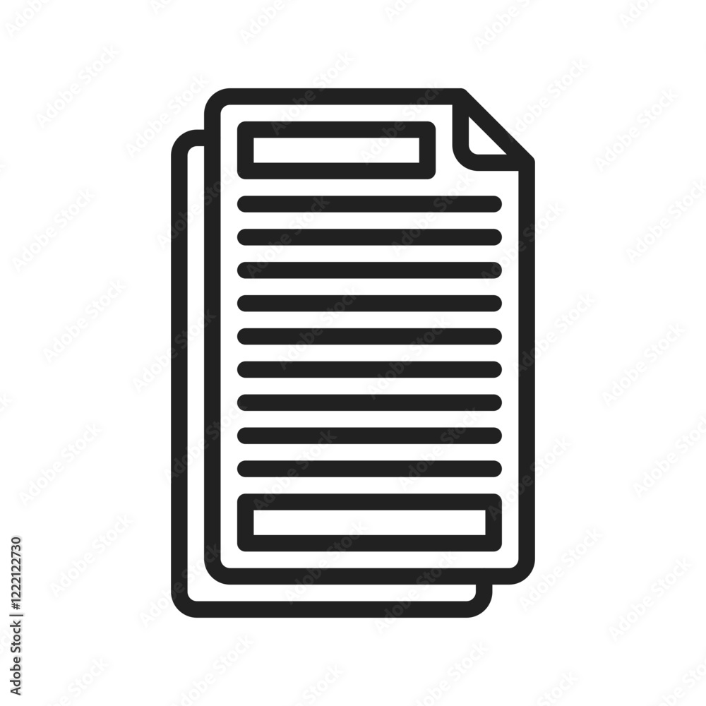 Document icon vector image. Suitable for mobile apps, web apps and print media. Document icon vector image. Suitable for mobile apps, web apps and print media.