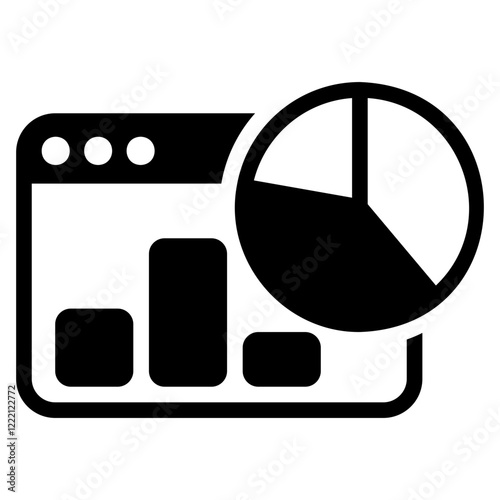Analysis glyph icon