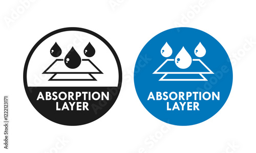 absorption layer badge design template illustration