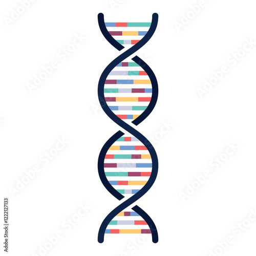 Dna icon on white background