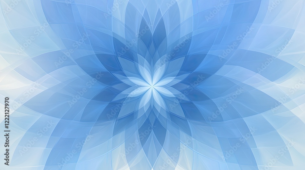 Obraz premium Soft gradient background in powder blue with a glowing center for a minimalist style.