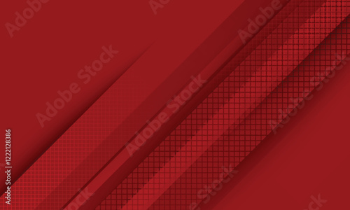 Red line with white architecture futuristic background minimal concept vector illustration subtle design.