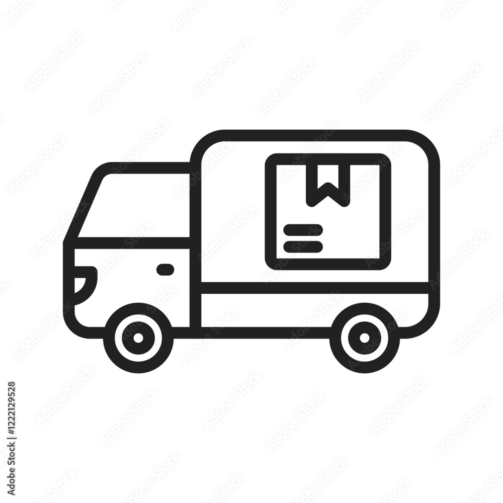 Delivery Truck icon vector image. Suitable for mobile apps, web apps and print media. Delivery Truck icon vector image. Suitable for mobile apps, web apps and print media.